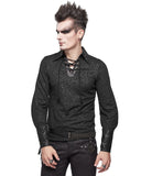 Devil Fashion Mens Gothic Jacquard Pirate Shirt