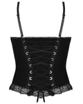 Dark In Love Gothic Crucifix Punk Cobweb Corset Vest - Black & Red