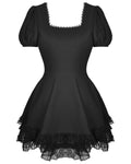 Dark In Love Gothic Lace Ruffle Party Dress