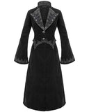 Devil Fashion Death Of Seasons Womens Long Gothic Coat - Black Velvet