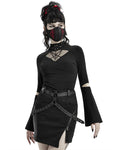 Punk Rave Utopica Womens Gothic Techwear Skirt