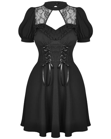 Dark In Love Gothic Lolita Lace Contrast Dress