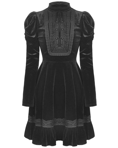 Vestito in velluto nero Mani - Pomella Vintage shop online Vestito in velluto nero Mani - Pomella Vintage shop online