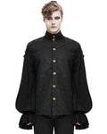 Devil Fashion Ellisandor Mens Gothic Poet Shirt - Black