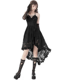 Dark In Love Gorgeous Gothic Lace Dovetail Prom Dress