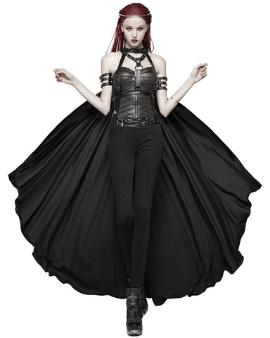 Punk Rave HellFire Womens Chained Harness & Cape