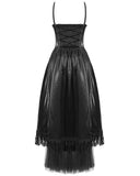Devil Fashion Insidious Desires Womens Tafetta Layered Ball Gown Dress - Black