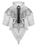 Devil Fashion Gothic Aristocrat Oversized Cravat Tie - White