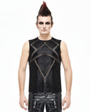Devil Fashion Anatomical Armour Mens Panelled Cyberpunk Tank Top Vest