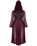 Punk Rave Plus Size Apothecaria Womens Hooded Cloak Jacket - Red