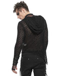 Devil Fashion Apocalyptic Punk Asymmetric Mesh Hoodie