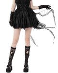 Dark In Love Dark Gothic Jacquard Lace Up Half Skirt