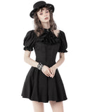 Dark In Love Gothic Lolita Ribbon Bow Mini Dress