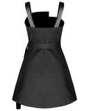 Punk Rave Daily Life Dark Militia Series Asymmetric Slip Dress