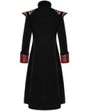 Devil Fashion Marcellus Mens Gothic Coat - Black & Red