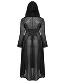 Punk Rave Plus Size Apothecaria Womens Hooded Cloak Jacket - Black