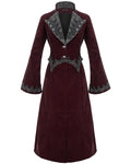 Devil Fashion Death Of Seasons Womens Long Gothic Coat - Red Velvet