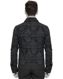 Devil Fashion Mens Raifscorn Gothic Damask Zip Up Shirt