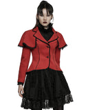 Punk Rave Womens Gothic Lolita Shoulder Cape Jacket - Red