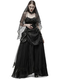 Punk Rave Womens Baroque Gothic Devore Wedding Prom Dress