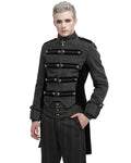 Devil Fashion Mens Dark Gothic Aristocrat Tailed Morning Jacket - Black