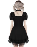 Dark In Love Gothic Lace Ruffle Party Dress