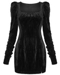 Punk Rave Daily Life Urban Occult Textured Velvet Gothic Witch Dress