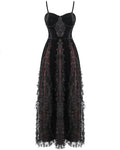 Eva Lady Scarlett's Temptation Long Gothic Prom Dress - Black & Red