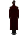 Devil Fashion Marcellus Mens Gothic Coat - Red & Black