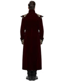 Devil Fashion Marcellus Mens Gothic Coat - Red & Black