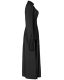 Punk Rave Daily Life Urban Occult Retrogothic Chiffon Split Leg Maxi Dress