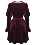 Dark In Love Regency Court Vampire Dress - Wine Red