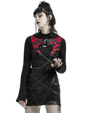 Punk Rave Serpentine Womens Punk Hooded Bolero - Black & Red