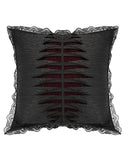 Punk Rave Gothic Home Eternal Flame Filled Cushion - Black & Red