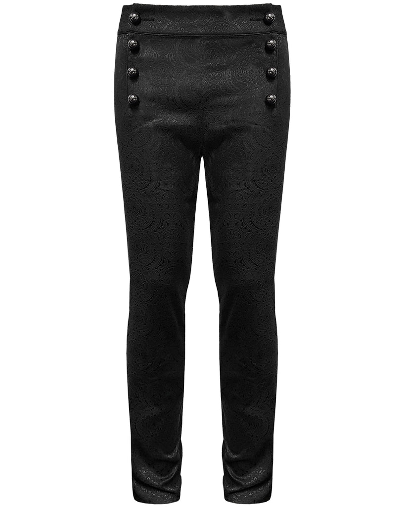 Blackmasksu Steampunk PU Leather Pants for Men Loose Black Vintage Rock  Casual Trousers - ShopStyle