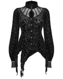 Punk Rave Oleandra Womens Baroque Gothic Blouse Top