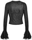 Dark In Love Gothic Jacquard Lace Blouse Top