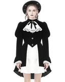 Dark In Love Gothic Lolita Doll Frilled Cravat Jacket - Black & White