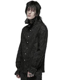 Punk Rave Mens Gothic Aristocrat Textured Dress Shirt & Tie