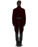 Devil Fashion Tresillian Mens Gothic Tailcoat - Red & Black