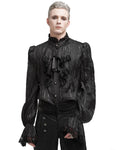Devil Fashion Mens Gothic Crepe Chiffon Poet Shirt