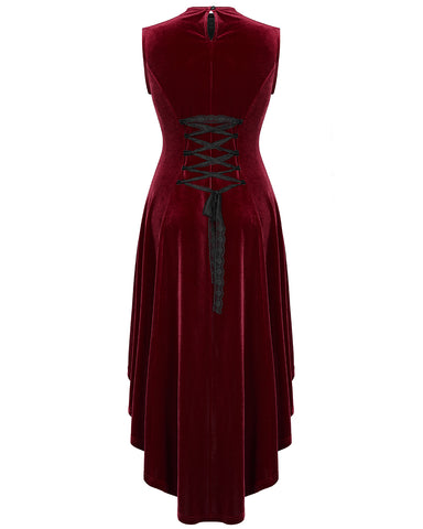 Punk Rave Scarlet Seduction Gothic Evening Dress - Red Violent Delights Punk Rave Scarlet Seduction Gothic Evening Dress - Red Violent Delights