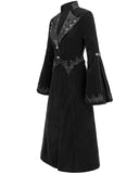 Devil Fashion Death Of Seasons Womens Long Gothic Coat - Black Velvet