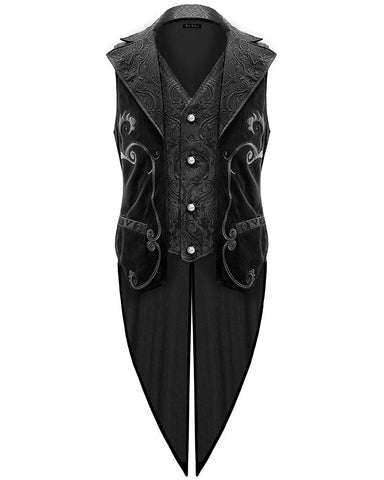Devil Fashion Artemon Mens Gothic Swallow Tails Waistcoat Vest