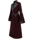 Devil Fashion Death Of Seasons Womens Long Gothic Coat - Red Velvet