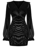 Punk Rave Daily Life Urban Occult Dark Lolita Velvet Mini Dress