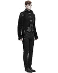 Devil Fashion Coleridge Mens Gothic Regency Tailcoat - Black Velvet