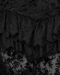 Punk Rave Dark Decadence Flocked Lace Gothic Maxi Skirt