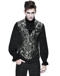 Devil Fashion Aristocrat Mens Waistcoat Vest - Black & Gold