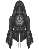 Dark In Love Kiara Shredded Hooded Gothic Cardigan